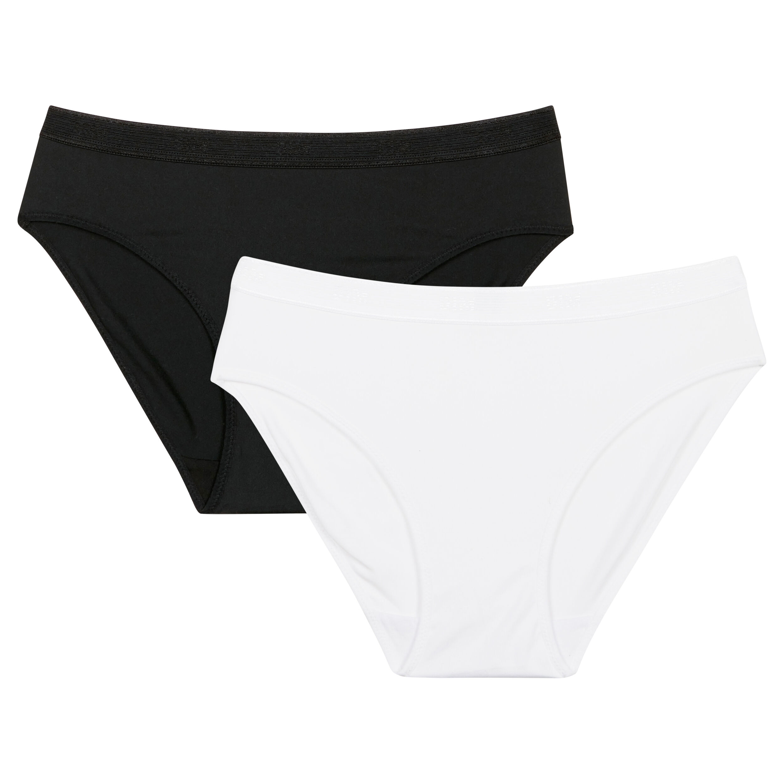 Pack of 3 white black and grey knickers Les Pockets DIM Girl