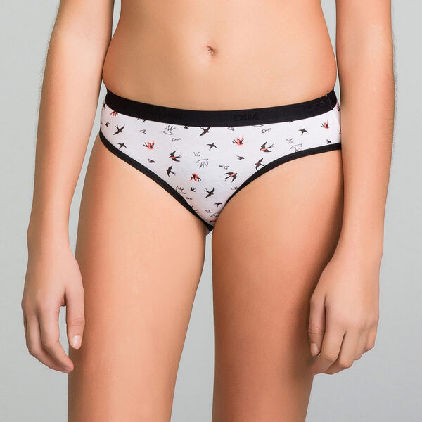 DIM Girls' Slip LES Pockets Underwear, for/BLC/RSE, 8 (Pack of 3