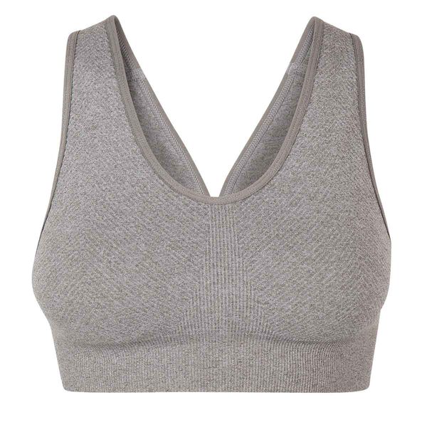 Seamless padded bra top - Light grey - Ladies