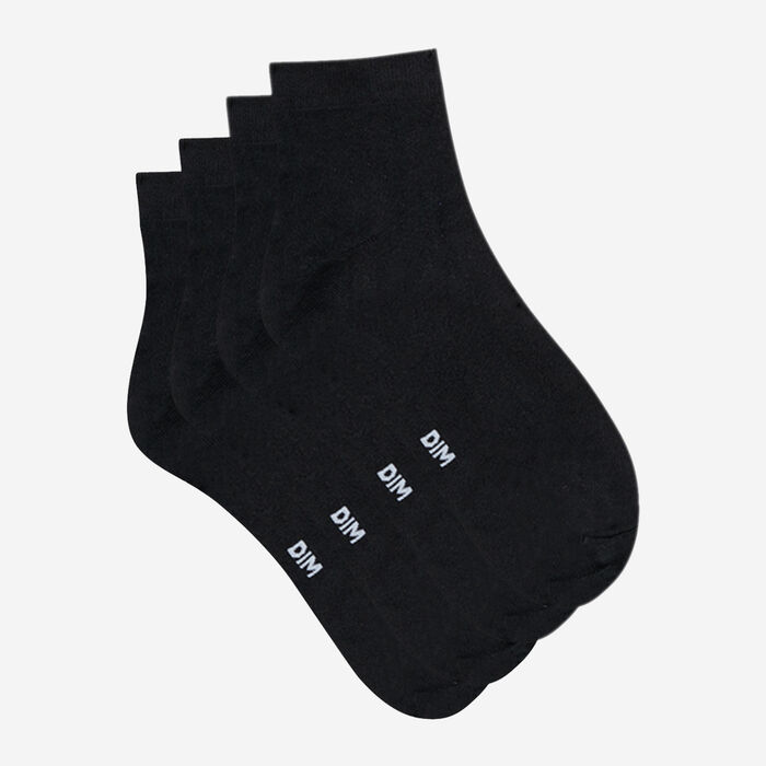 Pack de 2 pares de calcetines negros de canalé con ribete de