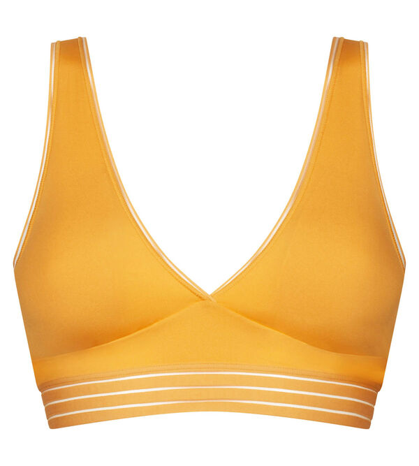 Wireless microfibre triangle bra in yellow Oh My Dim's