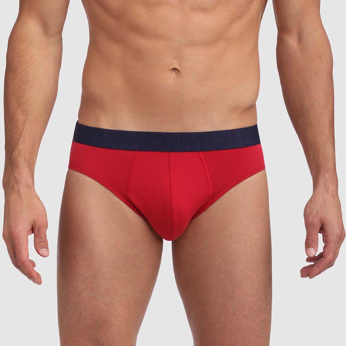 Mix and Fancy men s stretch cotton trunks in red with reinforced stitching