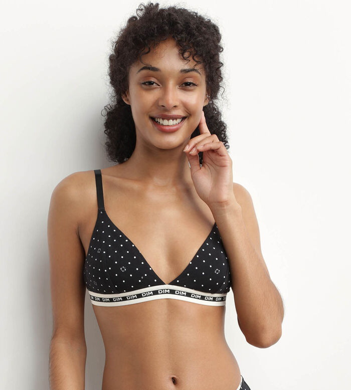 Floral-patterned Wireless bra in White Daily Dentelle