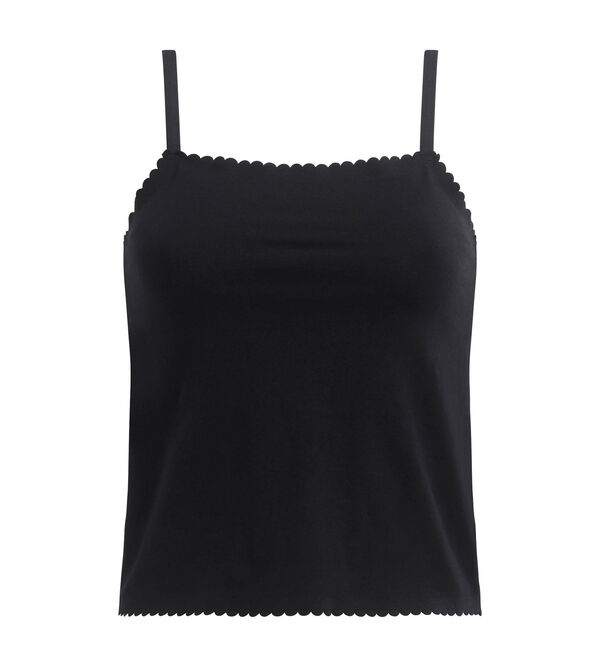 Women's Black cotton seamless stretch top Body Touch Easy