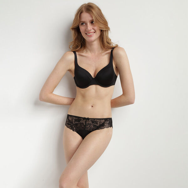 Buy Black Extra High Leg Microfibre And Lace Knickers from Next Luxembourg