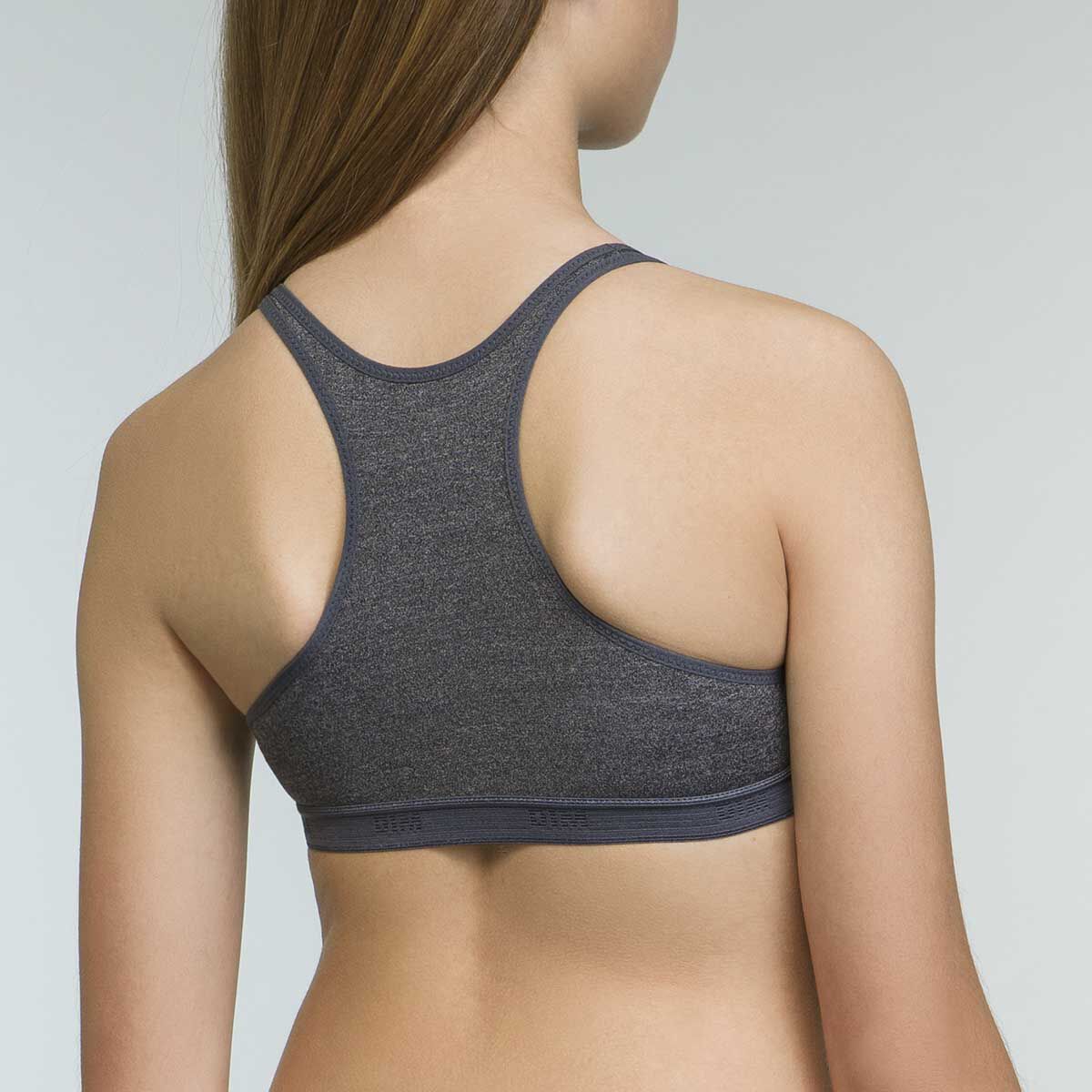 dark grey sports bra