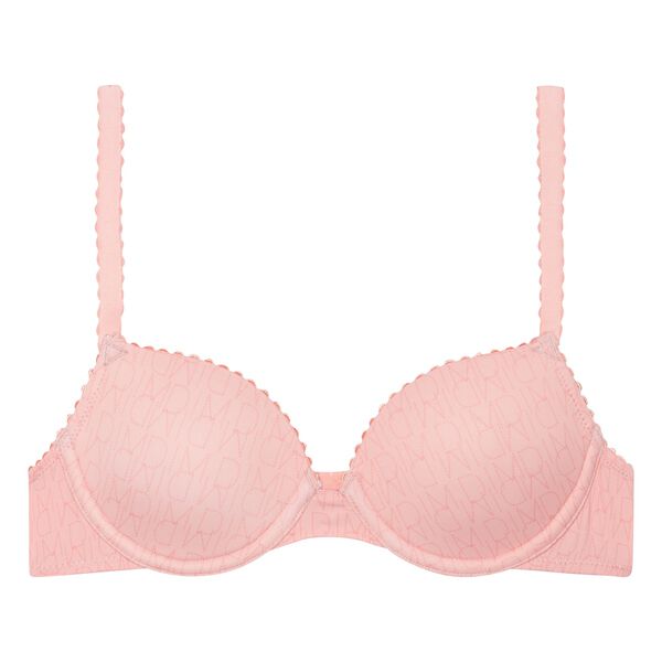 Women's Half Cup Padded Transparent Western Polycotton demi bra for Women's  & Girls (Pink)