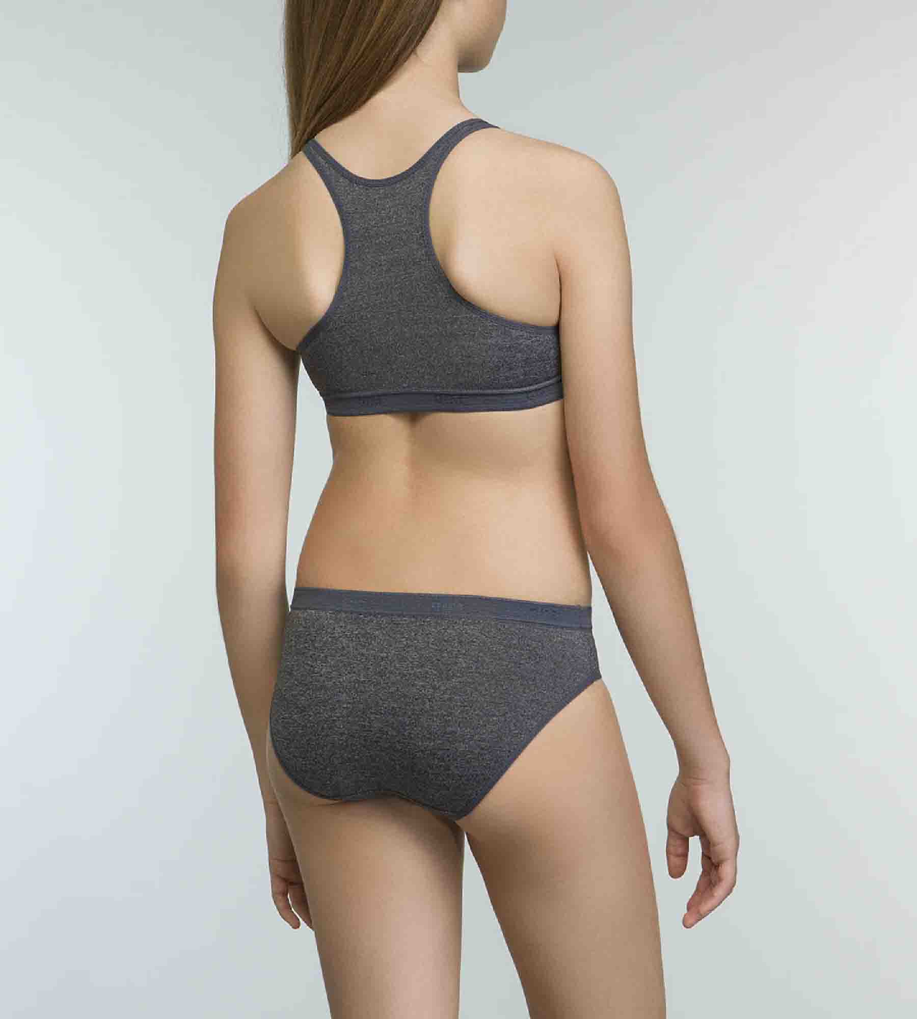 dark grey sports bra