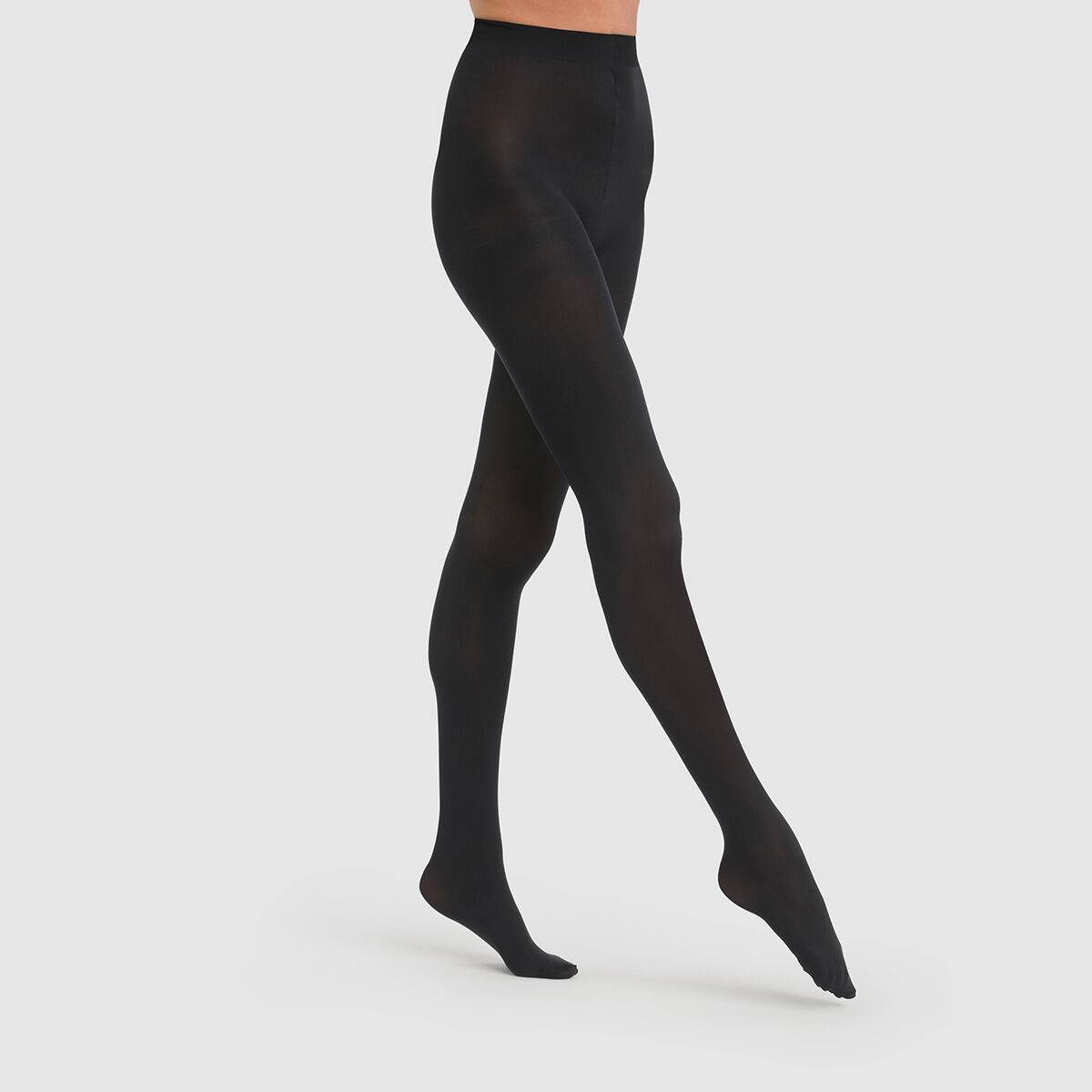 Style 50 opaque velour tights in black