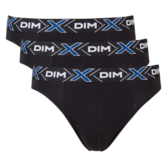 Dim Sport Blue Pack of 3 men's briefs with active temperature regulation