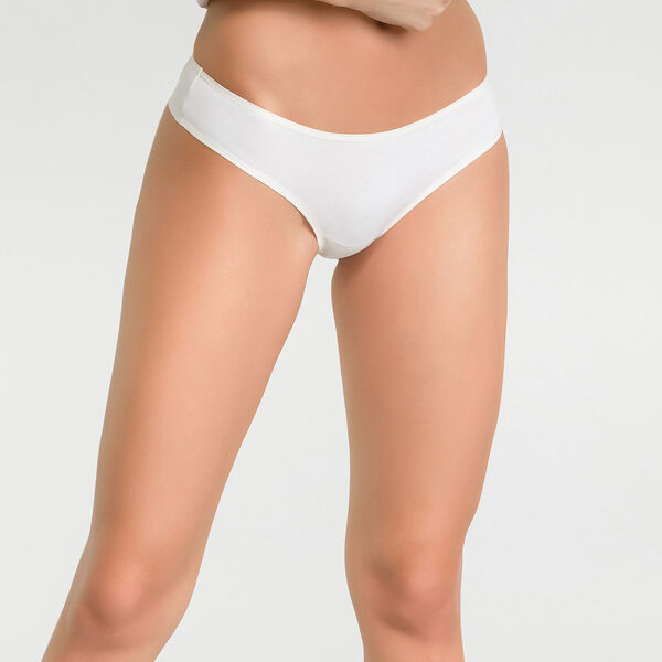 Women's No Show Microfiber High-Leg Underwear in Reflection Floral M Ivory  size XL