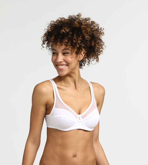 Underwired bra in white - Recycled Classic Cotton Support