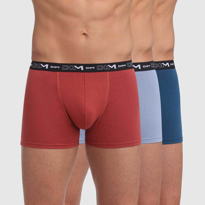 Pack of 3 men's cotton stretch nude blue black graphic waistband