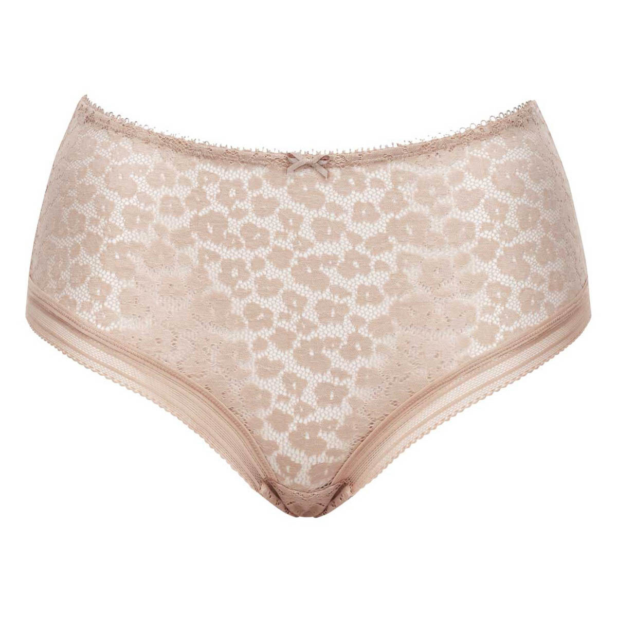 Nude Pink laced and printed shorty Leopard Line