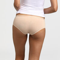 Pack of 3 pairs of Les Pockets Coton boyshorts in white/nude/black