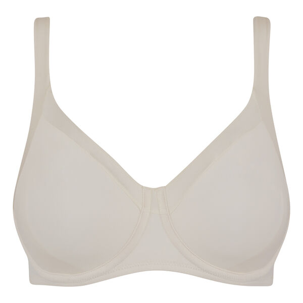 Generous Invisible Dim underwire push-up bra with mother-of-pearl