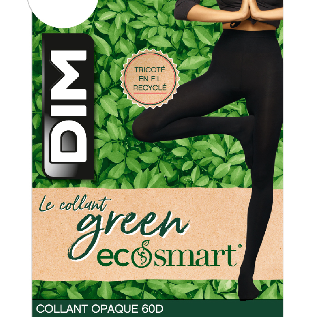 Green Dim recycled Women\'s tights Black eco-friendly 60 polyamide in by