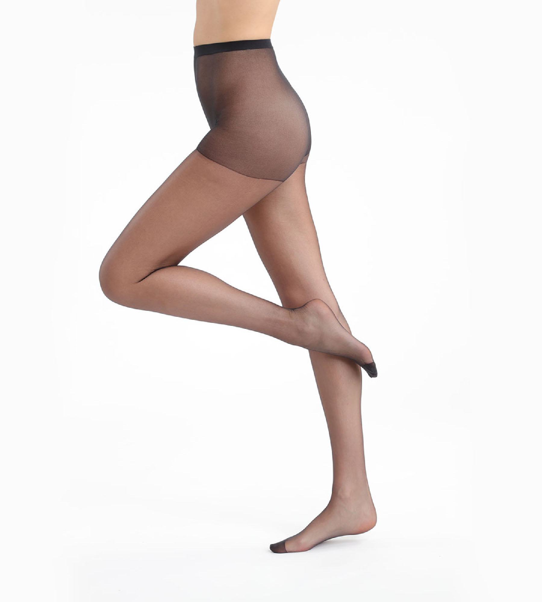SHAPERMINT Solid Black Opaque Tights with Nylon Nepal