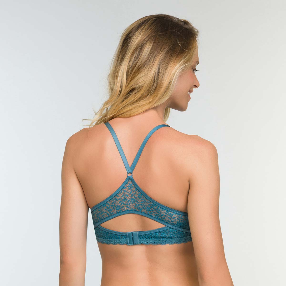 Push up Balconette Bra in Bluish Green Daily Glam Trendy Sexy