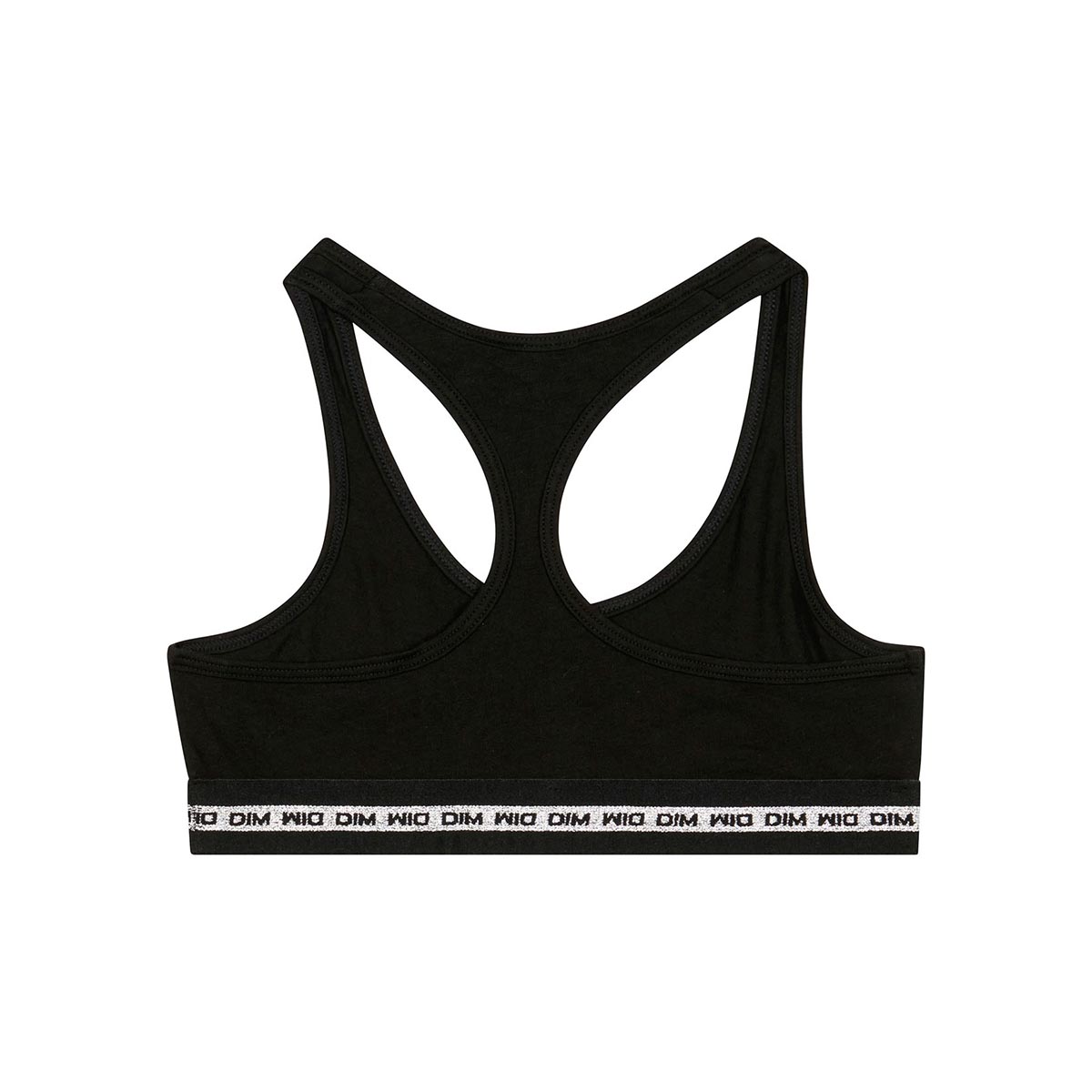 Girls' Grey Dim Sport stretch cotton bra with metallic logo