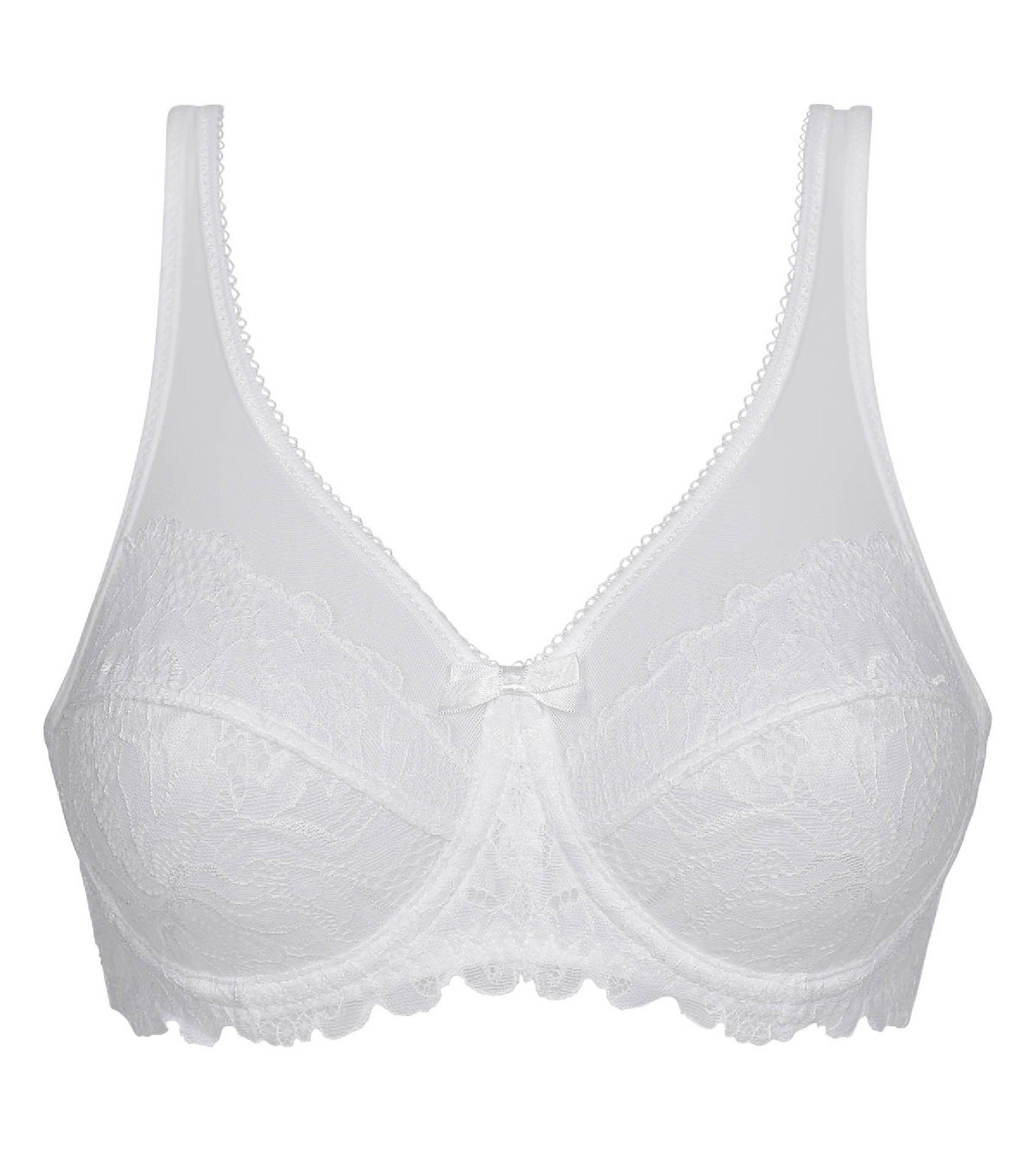 Firm Control Soft Cup Lace Bra BR211 White 36DD