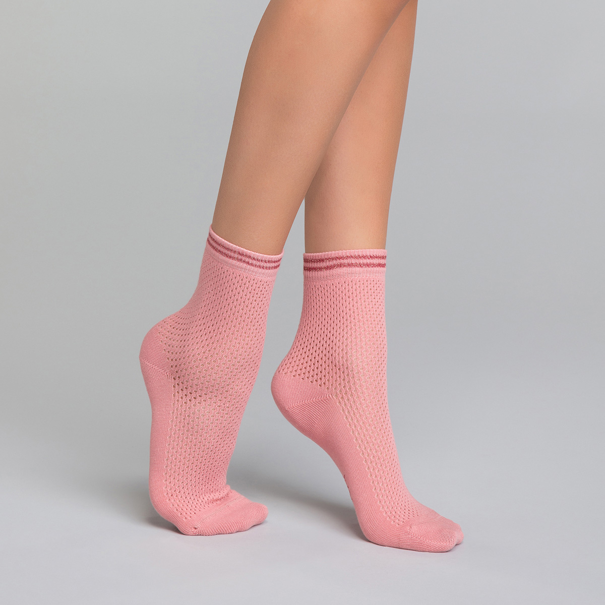 Dusky Pink Long Cotton Socks