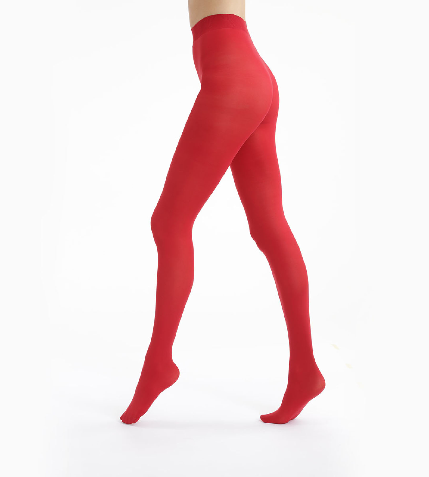Deep Red Colour Splash (Tie Dye) – Red Opaque Footless Pantyhose (Tights)