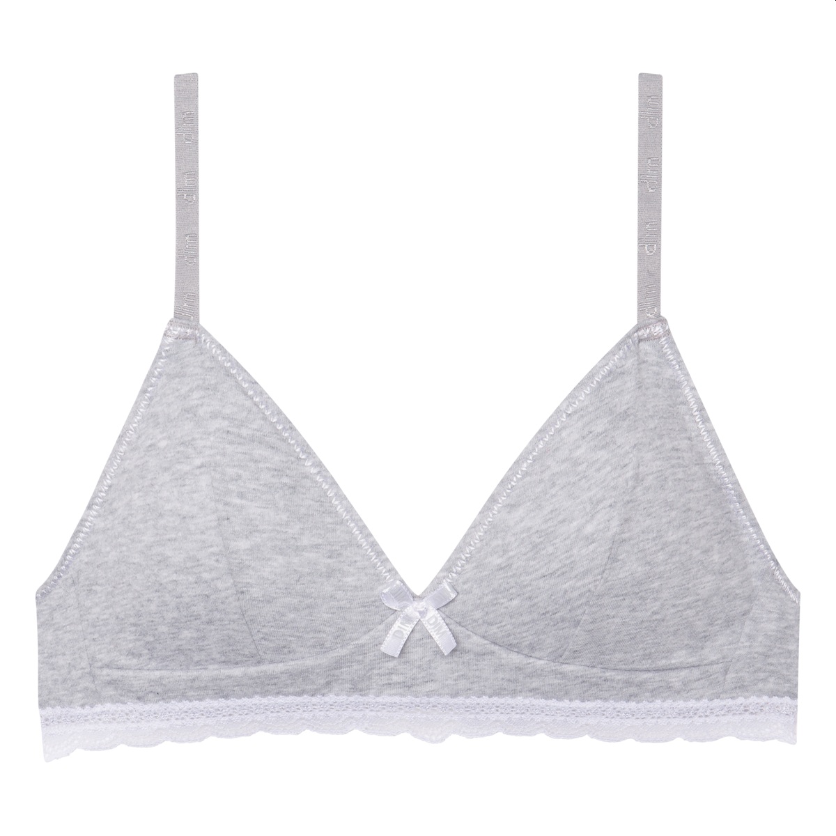 Lace Trim Grey Non Padded Bralette By Estonished, EST-NG-141