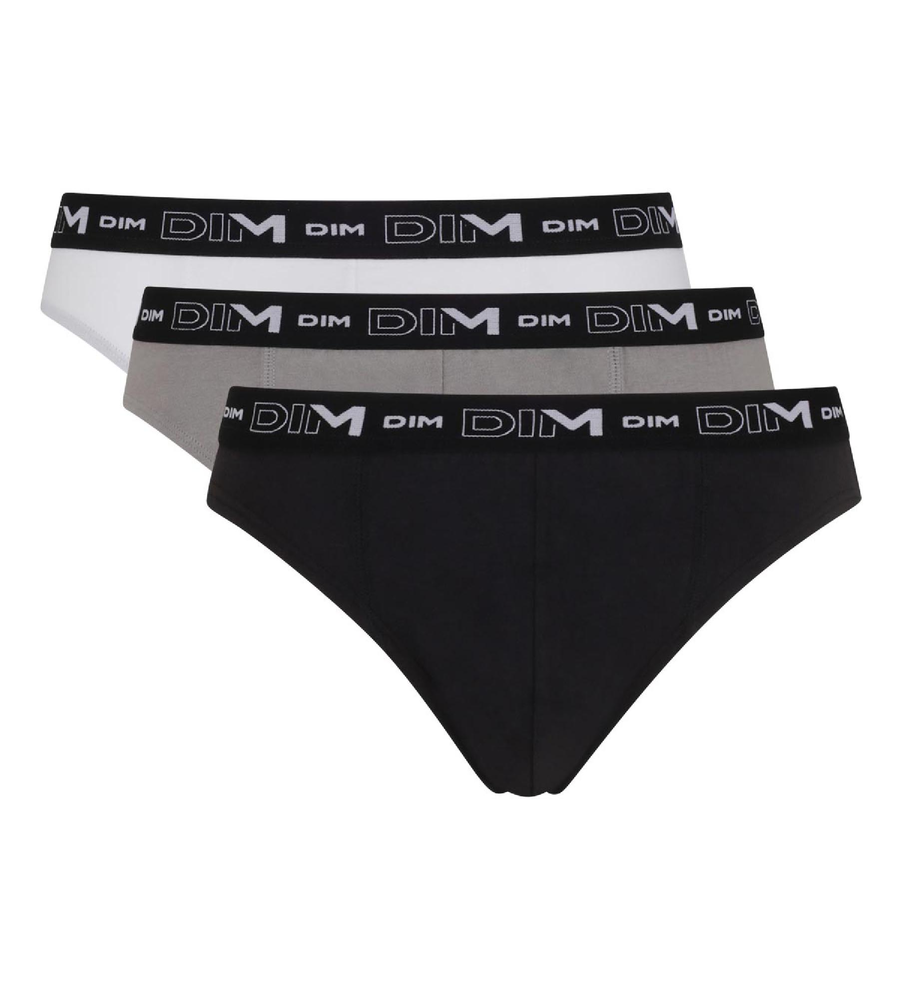 DIM Briefs Coton Stretch X3 Men's Underwear (3-Pack), Nude/Bl/No