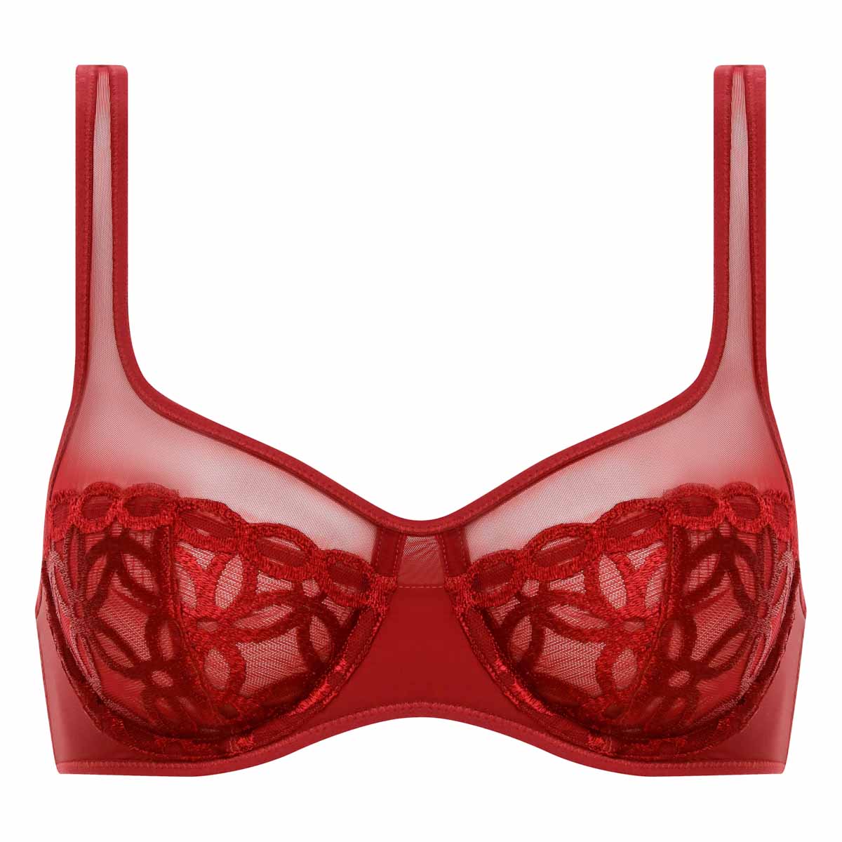 Multifunctional Bra Women's Non-Wired Full Cup Bra Multiway Plunge Bra with  Lightly Padded Bustier Lingerie Top Large Breasts Non-Wired Bra, Red  (watermelon red), S : : Fashion