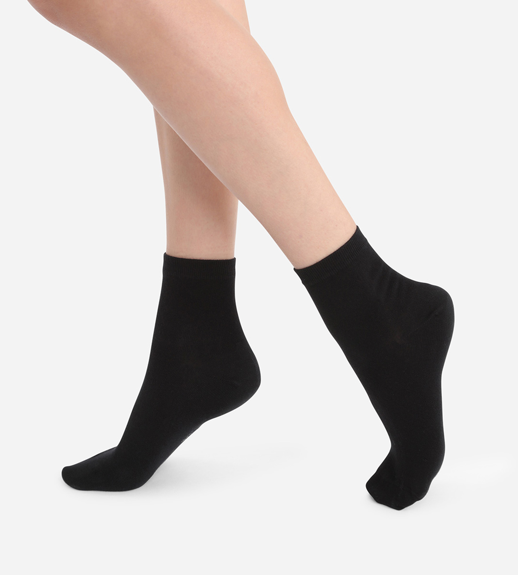 Pack 3 calcetines algodón negros lúrex, Calcetines de mujer