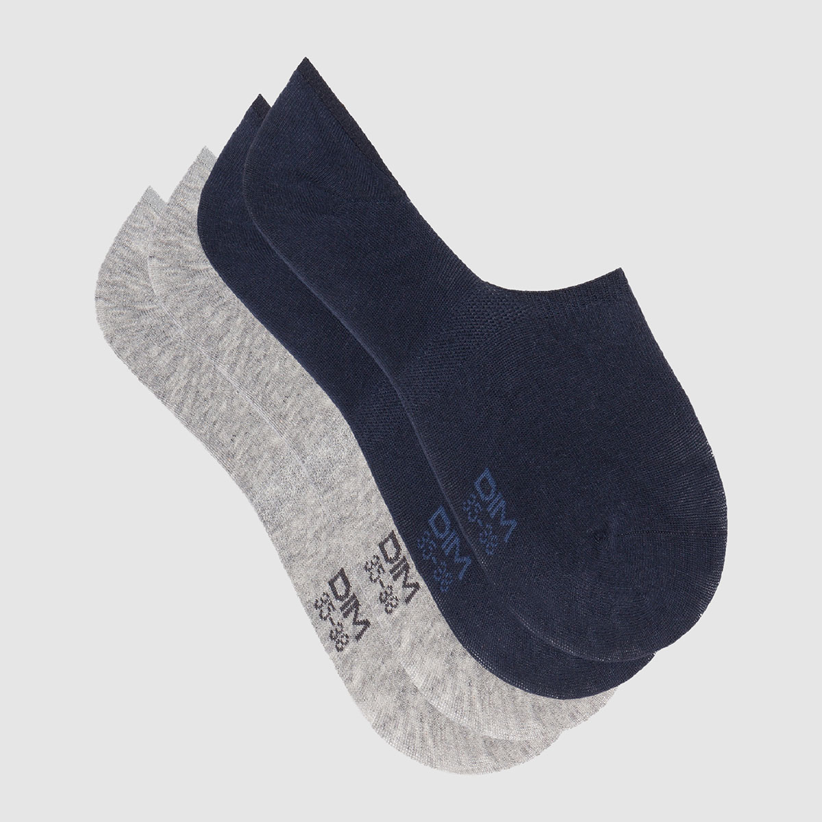 Basic Cotton pack of 2 pairs of short socks Navy Blue Grey